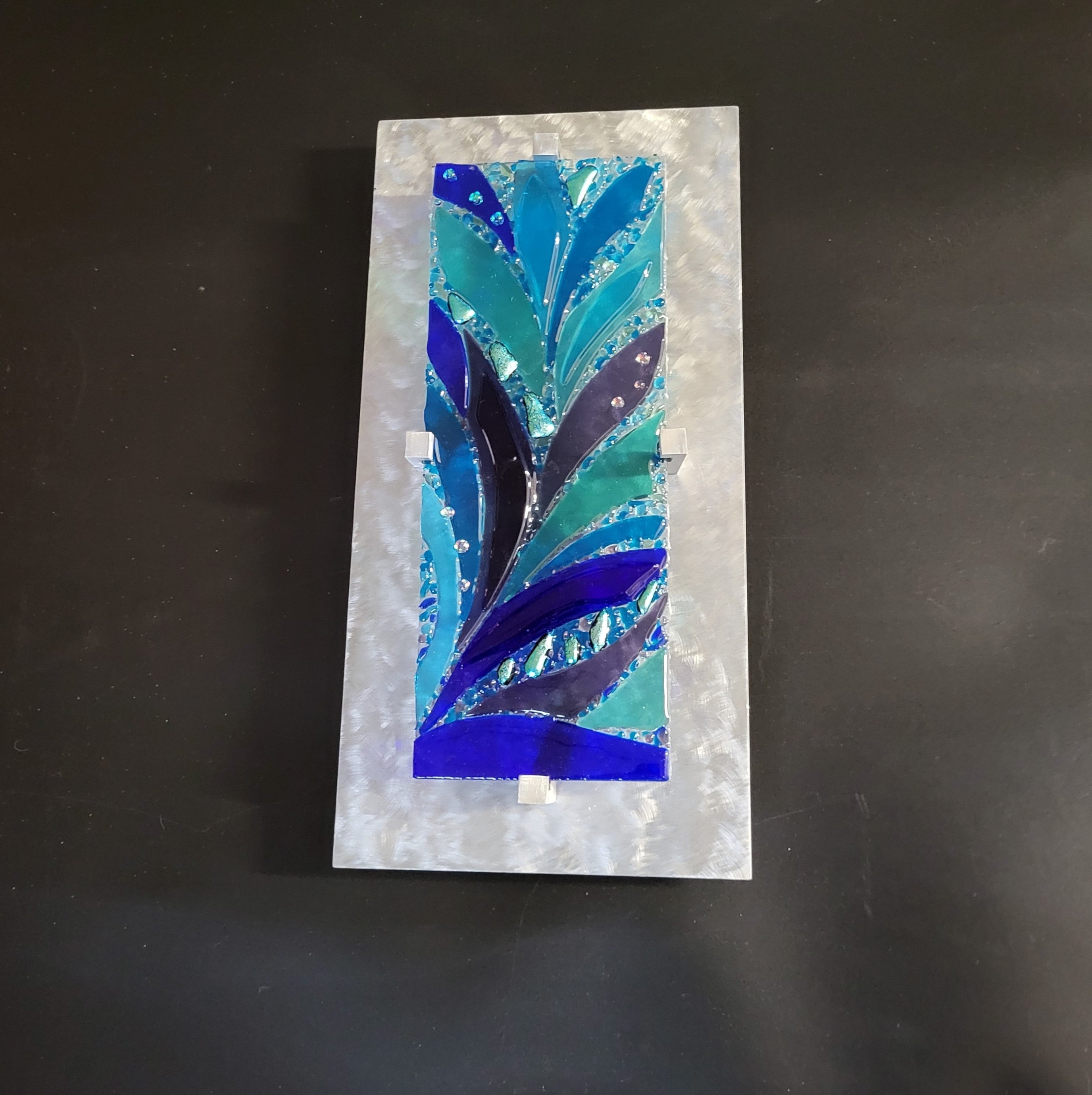 Contemporary Fused Glass Wall Art. "Splash"