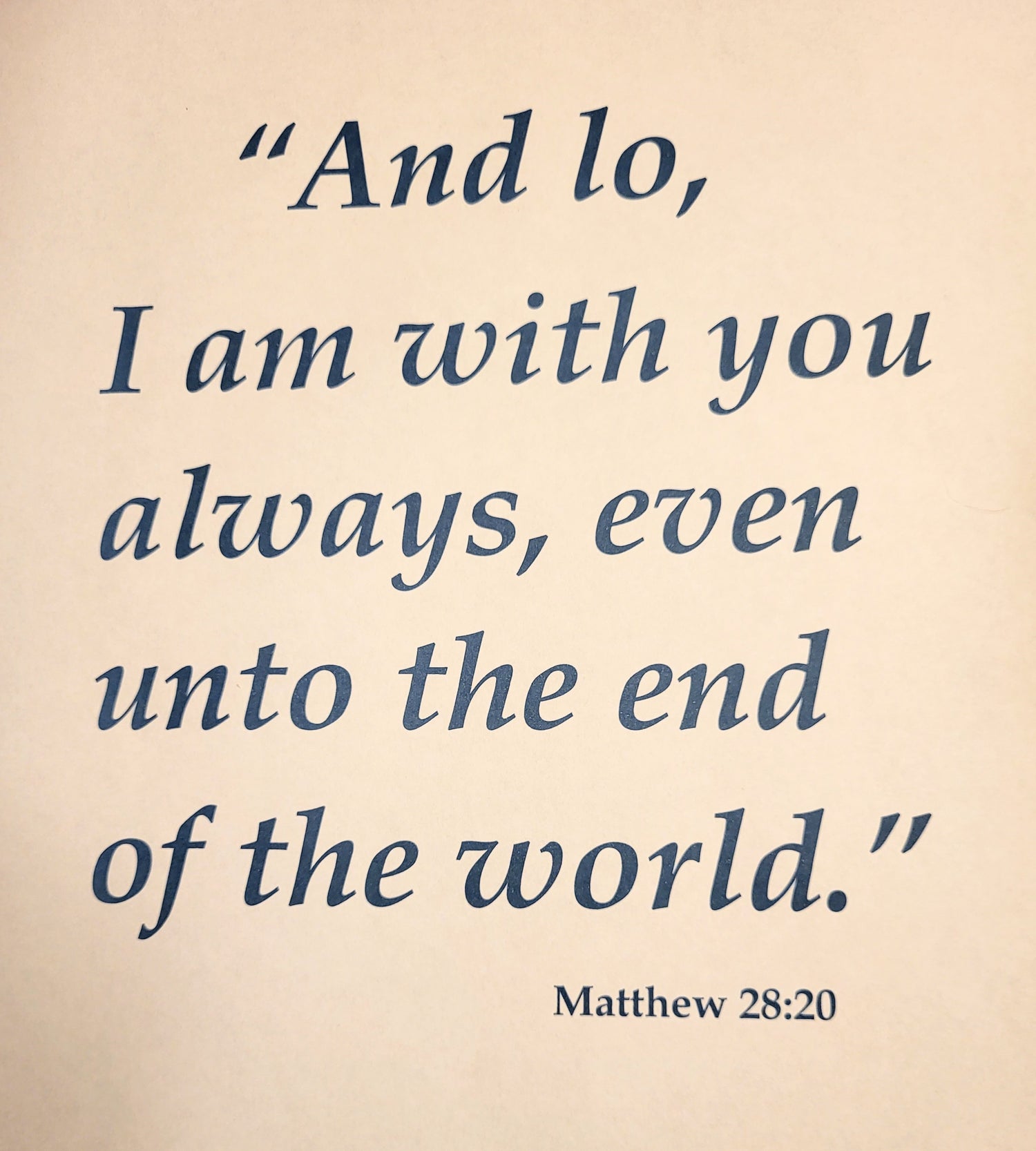 Religious Cross Christian Stained Glass Hanging Window Panel.  "Always"