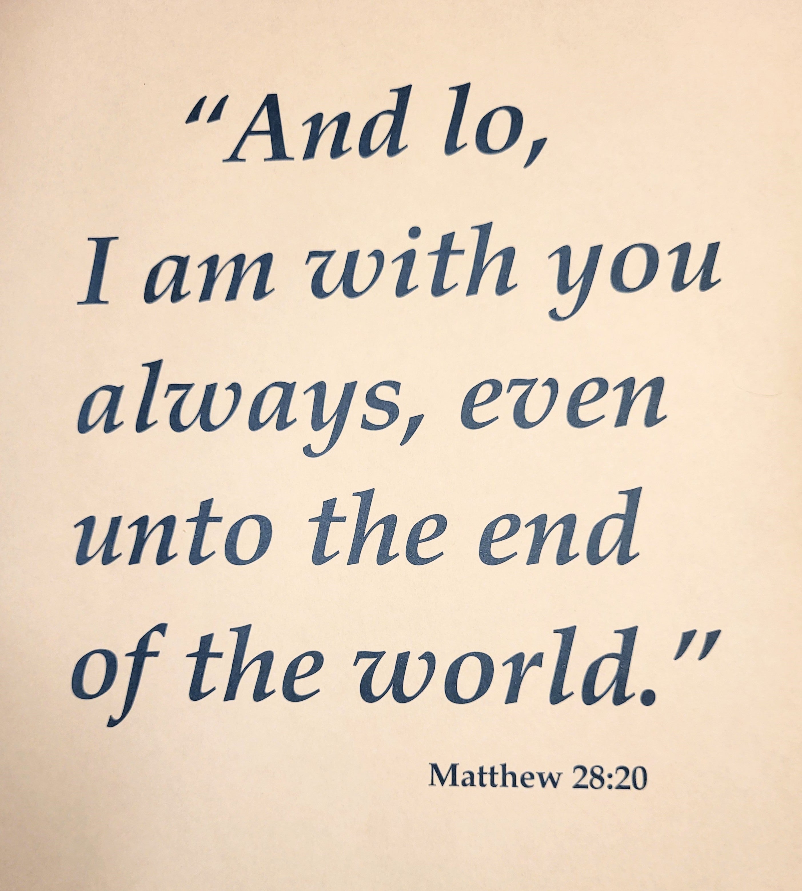 Religious Cross Christian Stained Glass Hanging Window Panel. "Always"