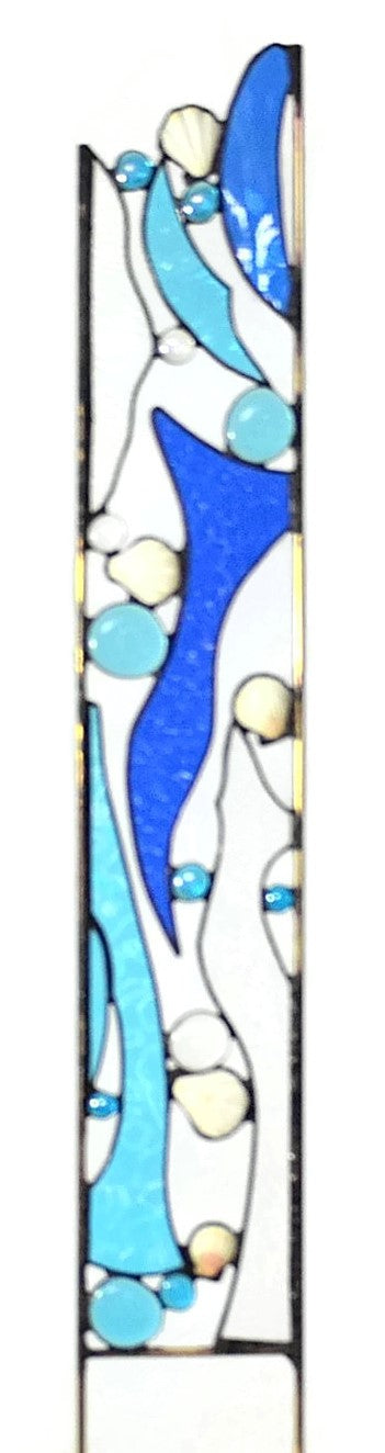 Stained Glass Yard Art for Outdoor Garden Decoration. "Beachcomber&