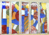 Contemporary Stained Glass Art Custom Glass Art. "Five Wacky Panels"