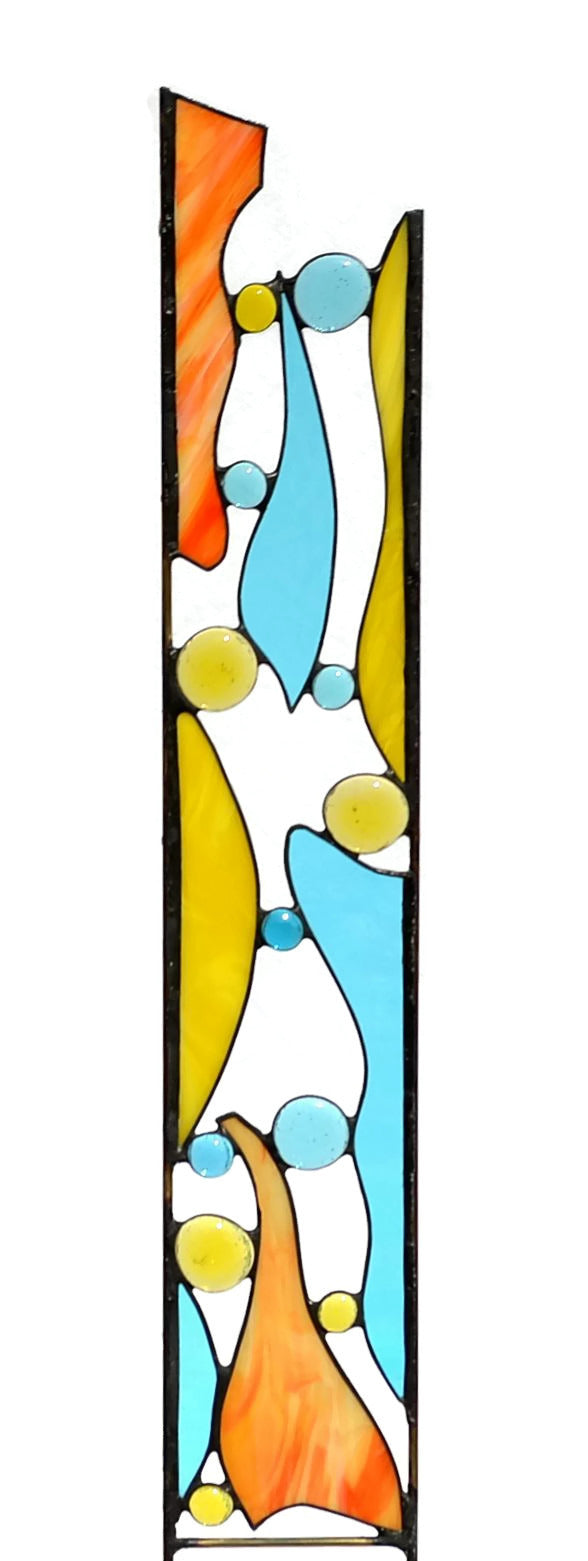 Decorative Stained Glass Garden Stake for Anniversary. &quot;Early Morn&quot;