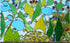 Contemporary Abstract Stained Glass Panel Metal and Glass Art. "Garden Paradise"