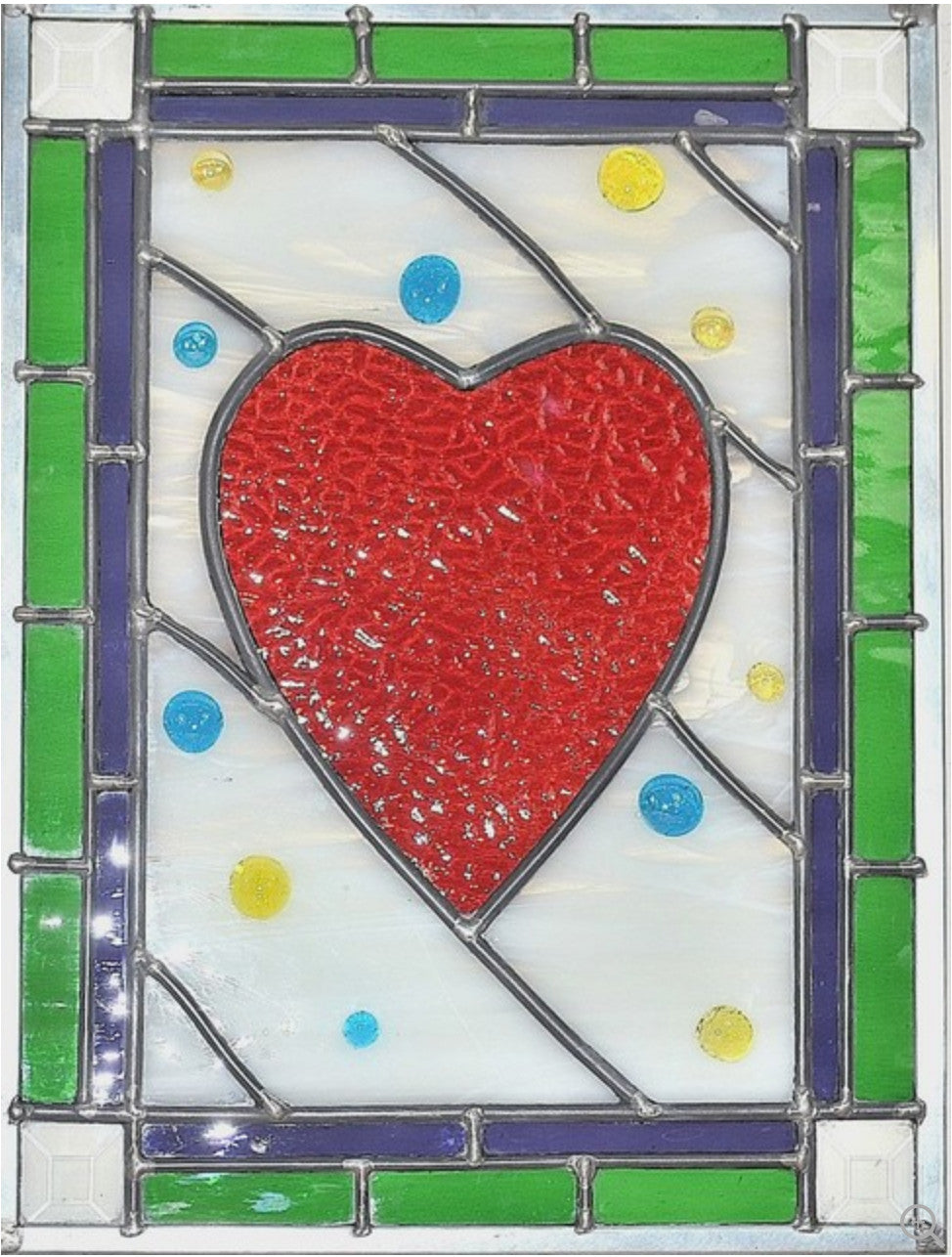 Stained Glass Window Design in 2016 Connecticut Cottages and Gardens. "Heart Dreams"