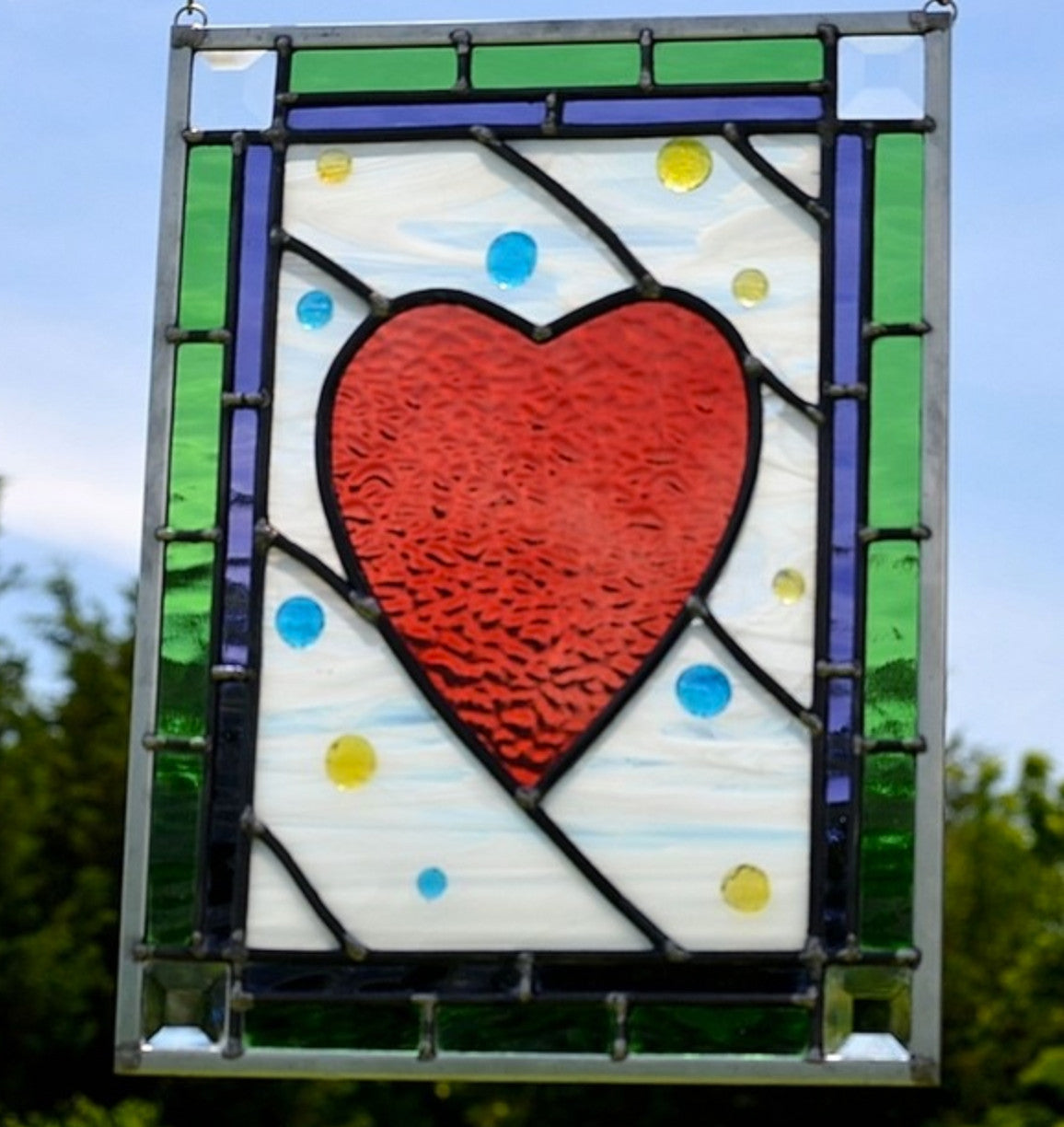 Stained Glass Window Design in 2016 Connecticut Cottages and Gardens. "Heart Dreams"