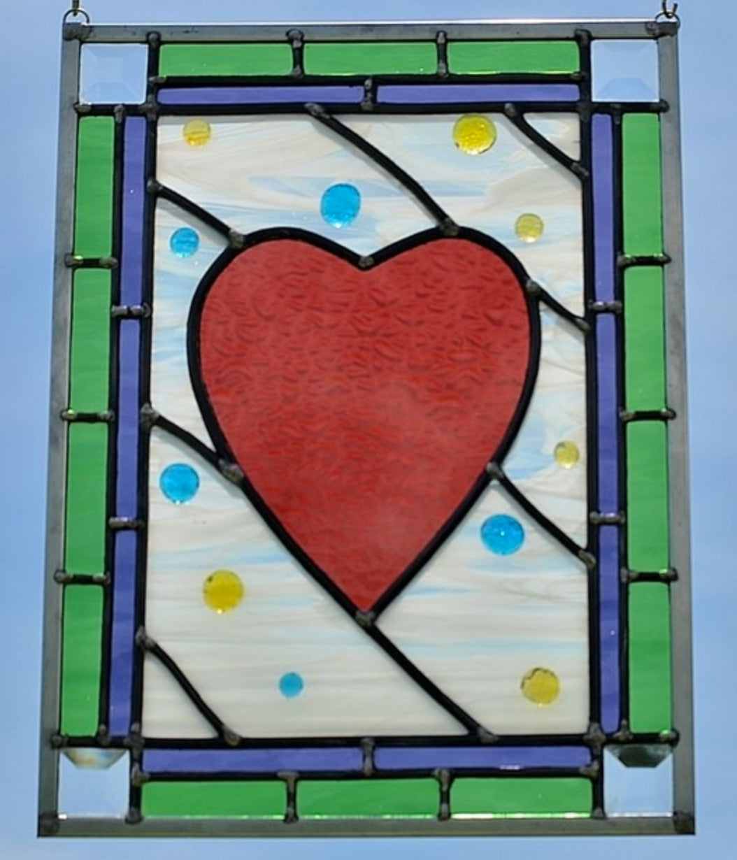 Stained Glass Window Design in 2016 Connecticut Cottages and Gardens. "Heart Dreams"