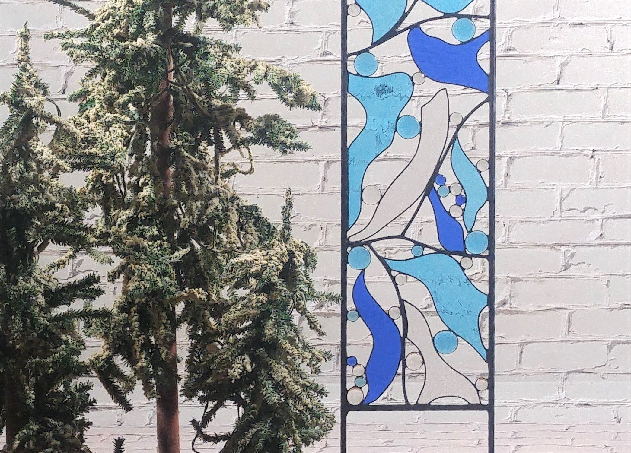 Contemporary Stained Glass Art for Outdoor Garden Decor - &