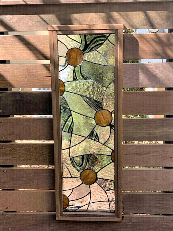Stained Glass Window Panel Custom Stained Glass Art. "New Adventures"