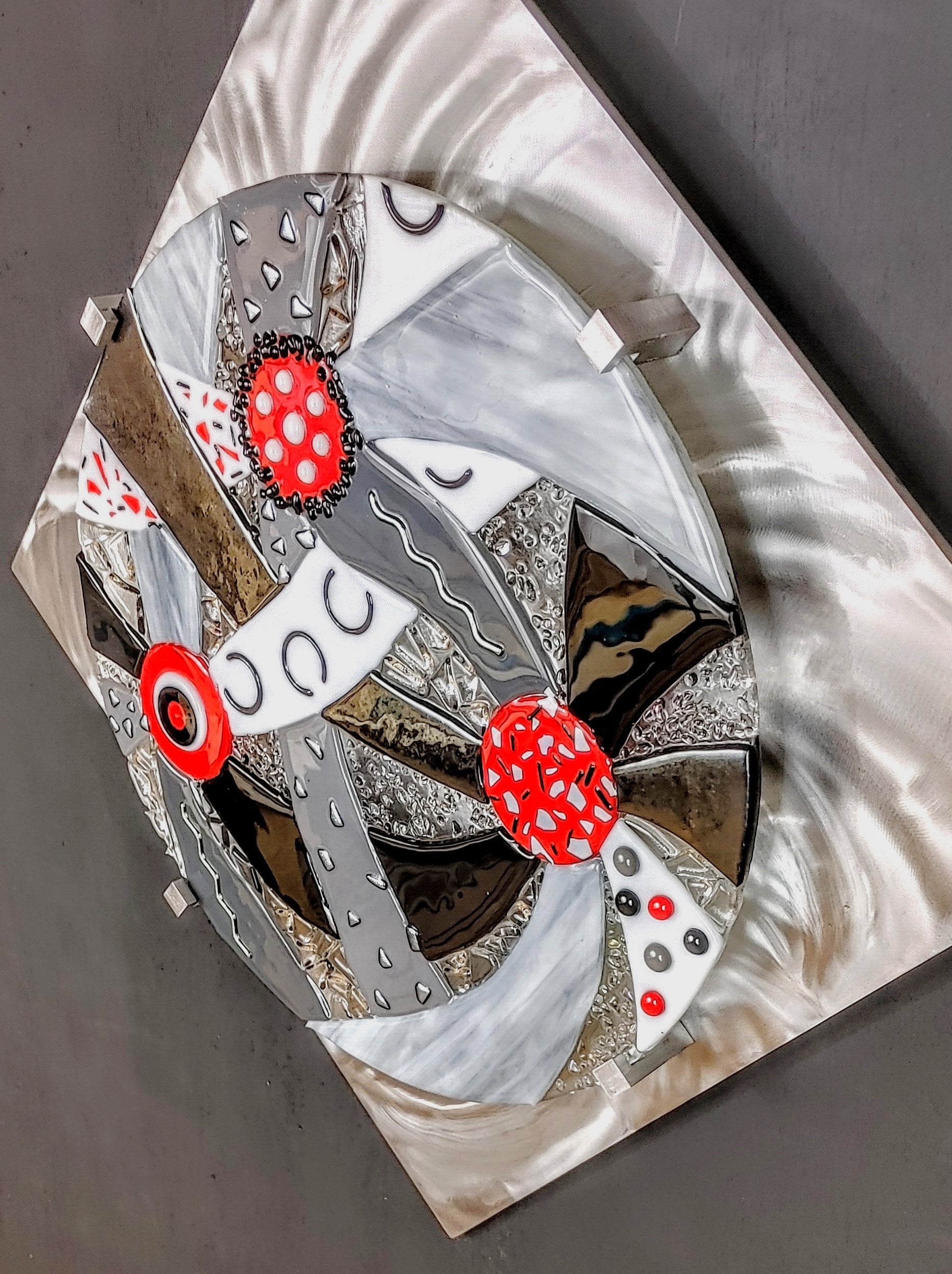 Fused Glass Wall Panel and Wall Hangings. "After Party"