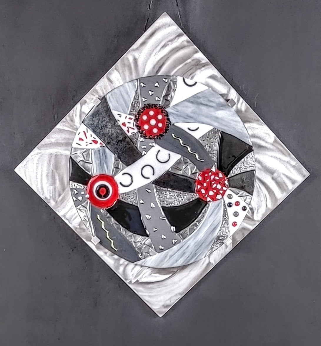 Fused Glass Wall Panel and Wall Hangings. "After Party"