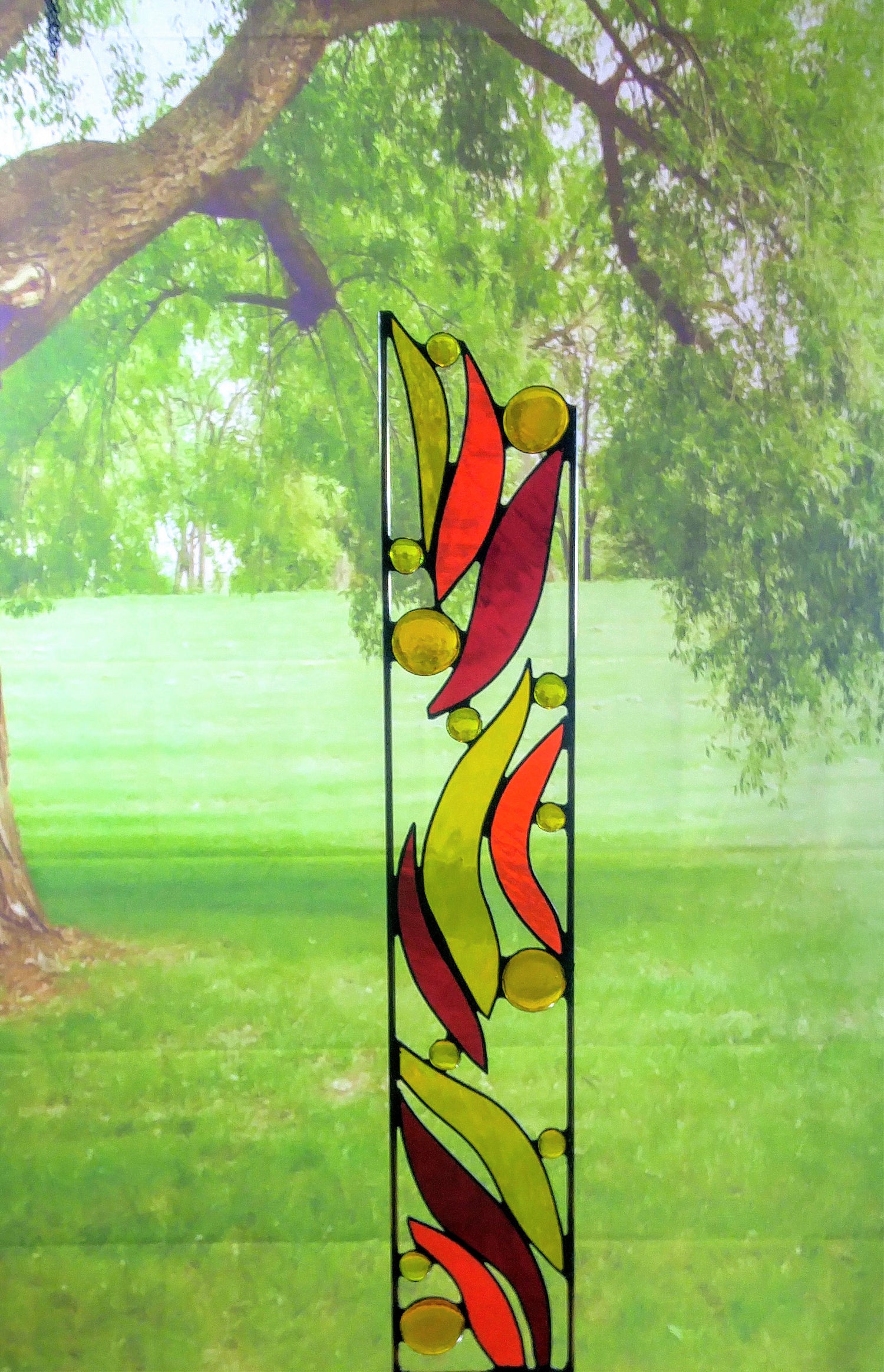 Stained Glass Garden Stake Great Ideas for Garden Lovers. "Solar Flares"