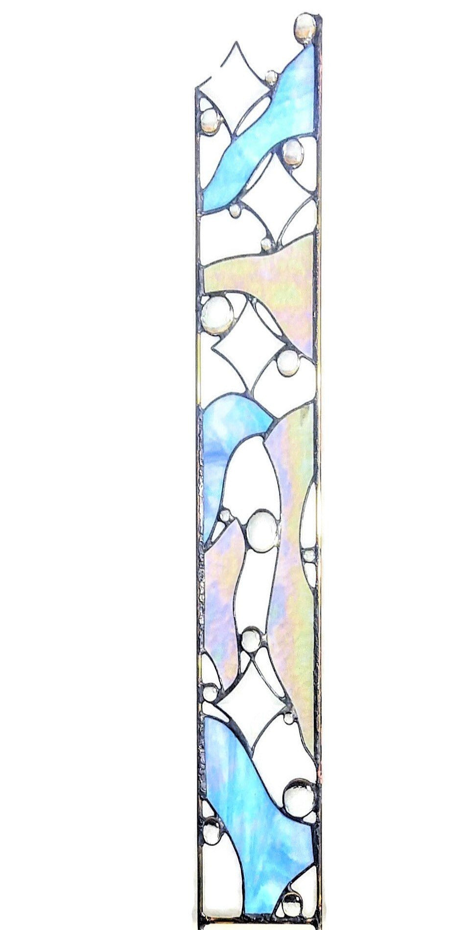 Stained Glass Memorial Gift Glass Lawn Art Stained Glass Garden Stake. "Stars"