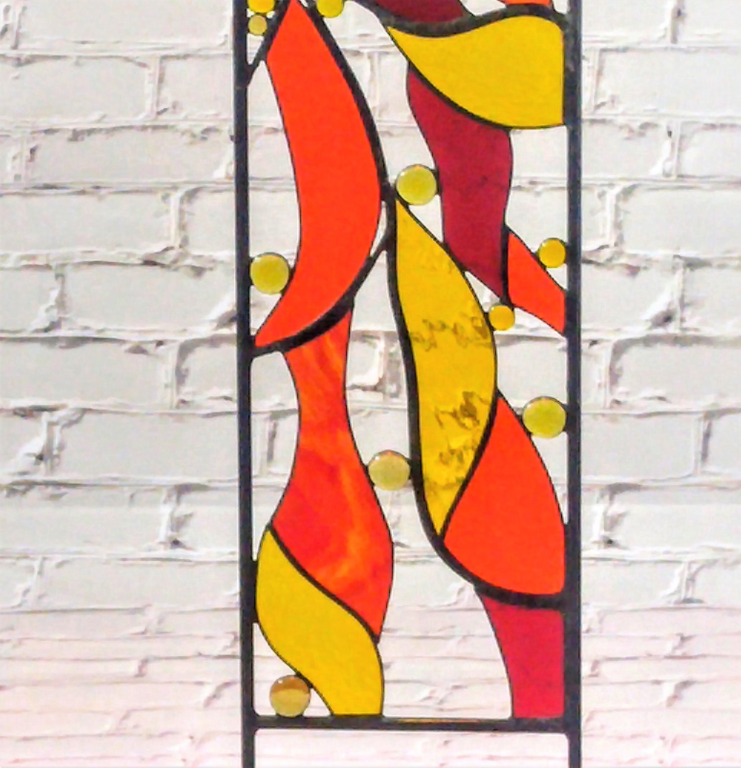 Metal Glass Garden Sculpture. "Sun-drenched"