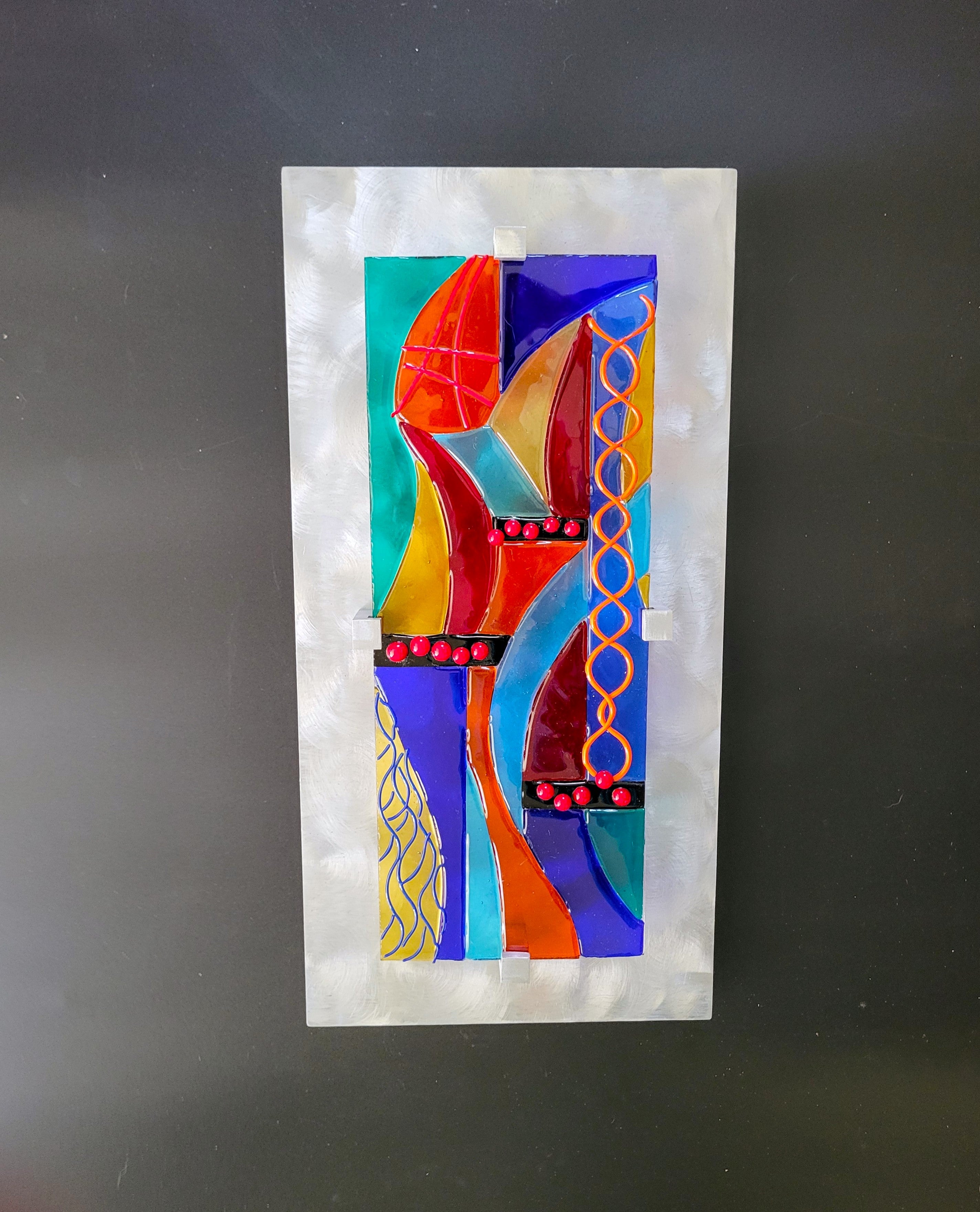 Fused Glass Wall Art for Home Decorating. &quot;Abstraction&quot;