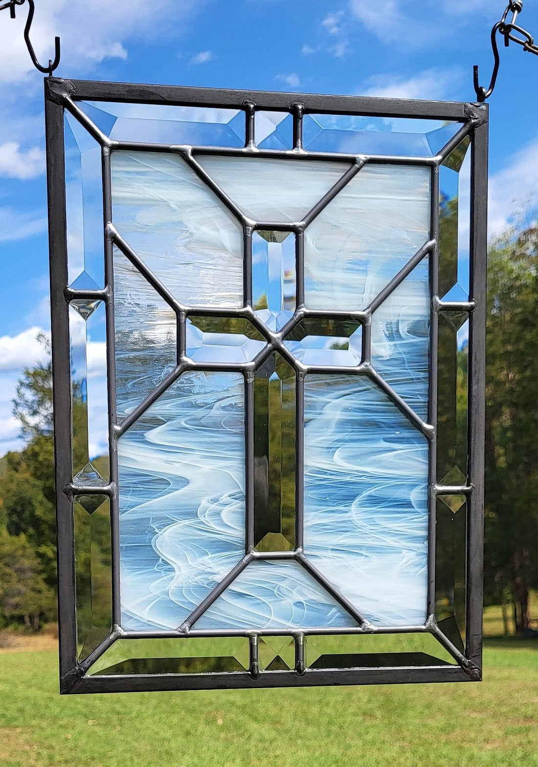 Christian beveled cross panel for unique gift for mother