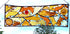 Metal and Glass Panel Hanging Stained Glass Panel. "Autumn Sings"