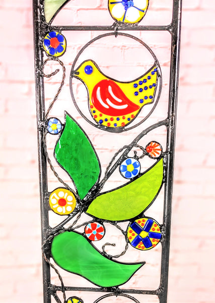 outdoor stained glass art
