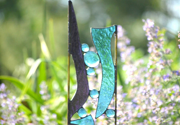 Stained Glass Garden Stake windsong glass studio