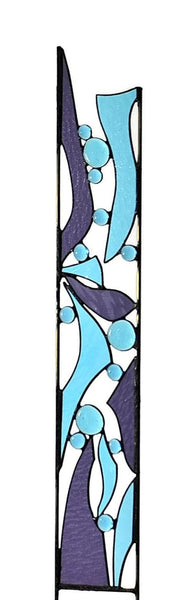 stained glass butterfly garden stakes