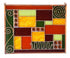 Stained Glass Window Design Geometric Design Fall Colors. "Coppery Fall 2"
