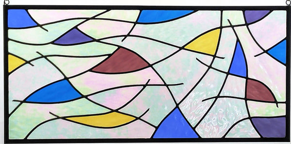 abstract stained glass art by Windsong Glass Studio