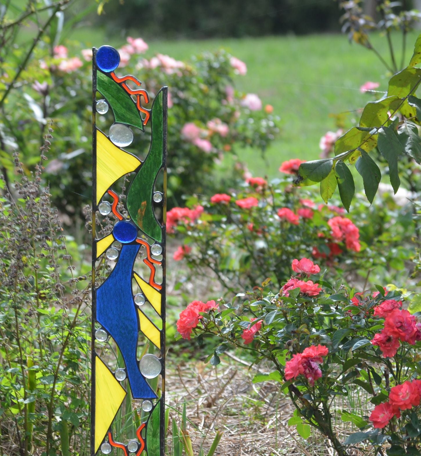 Stained Glass Yard Sculpture - &