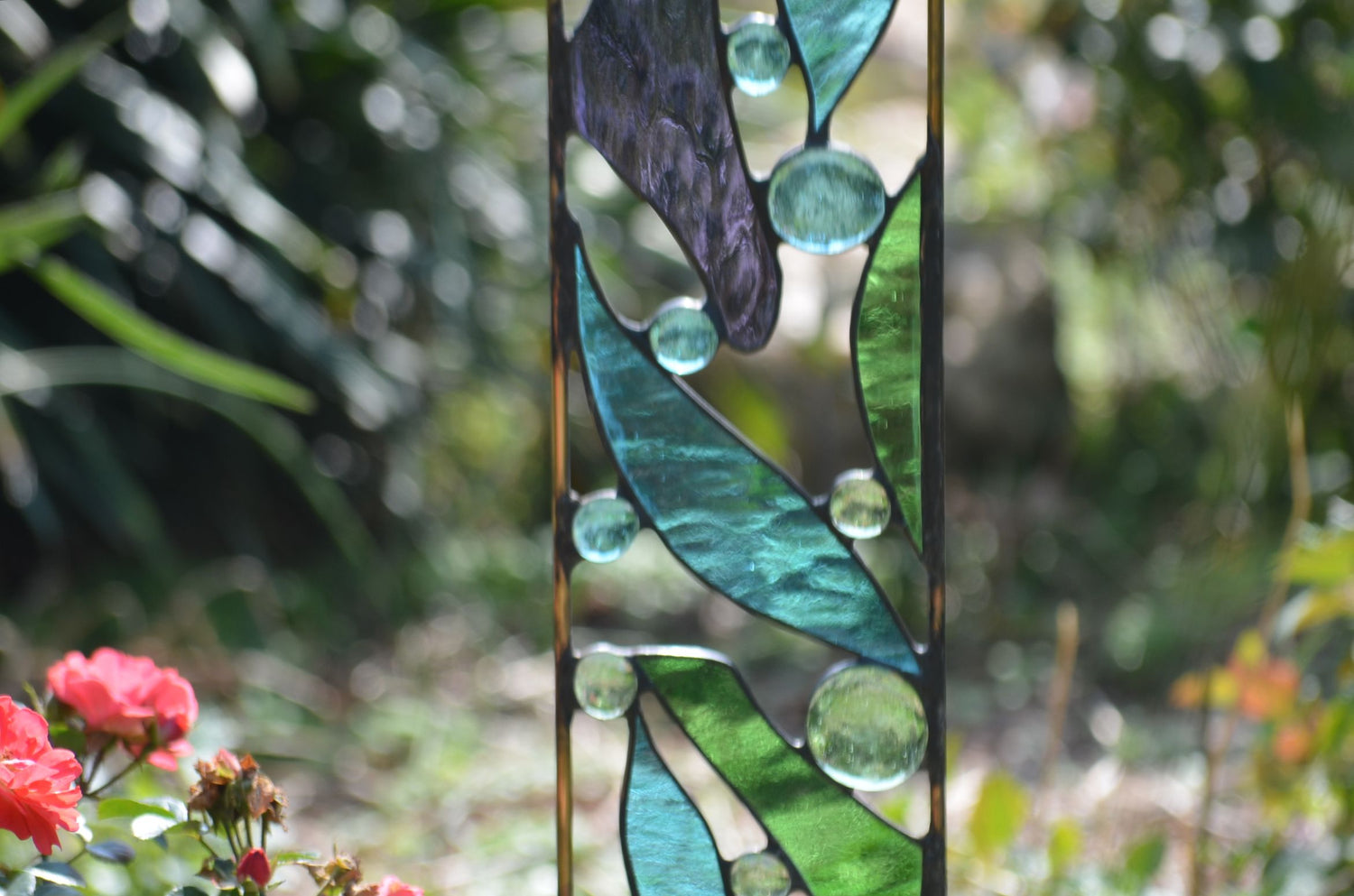 Stained Glass Lawn Art for Outdoor Garden Decorating. &quot;Garden Genie&quot;