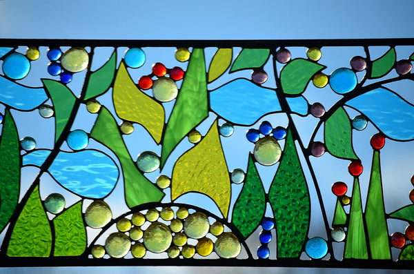 modern stained glass panel