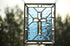 Religious Stained Glass Window Christian Cross Art. "Beside Still Waters"