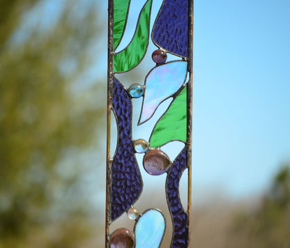 Stained Glass Flowers for Garden Decor. &quot;Water Hyacinths&quot;