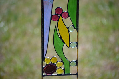 stained glass garden art