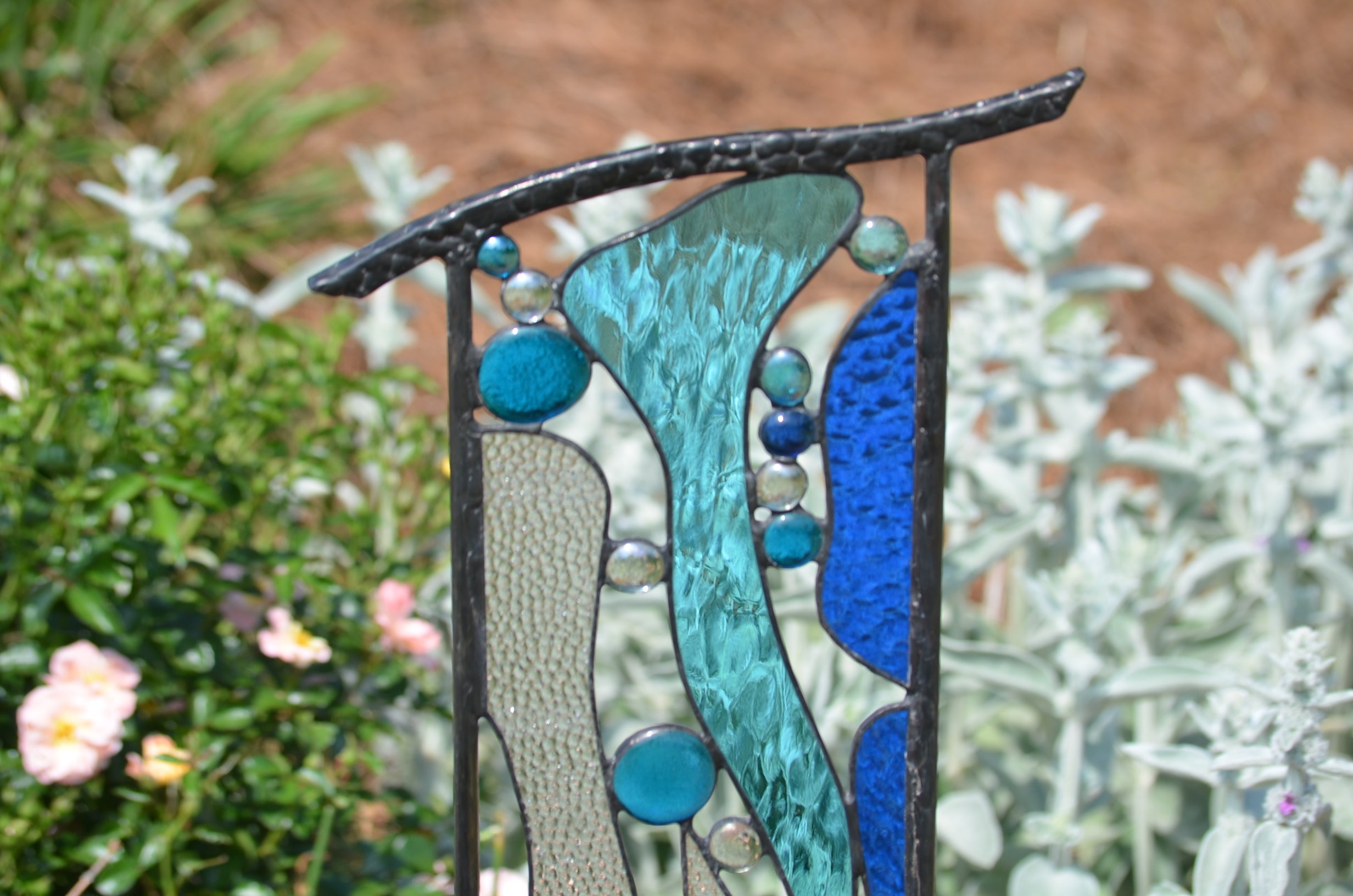 stained glass garden decor