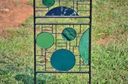 Windsong Glass Studio stained glass yard art