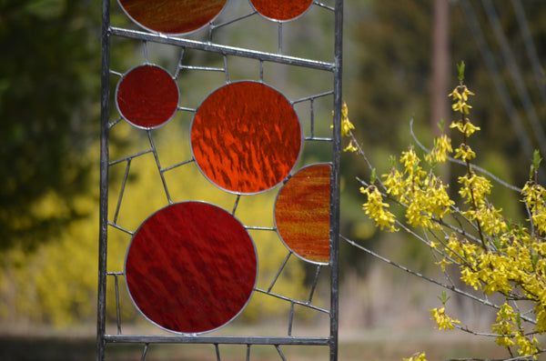 decorative glass garden stakes by Windsong Glass Studio