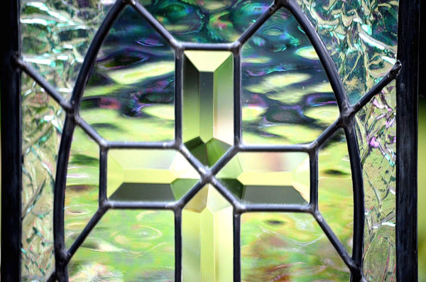 Stained Glass Cross Panel