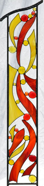 Stained Glass Garden Sculpture with Optional Religious Verse