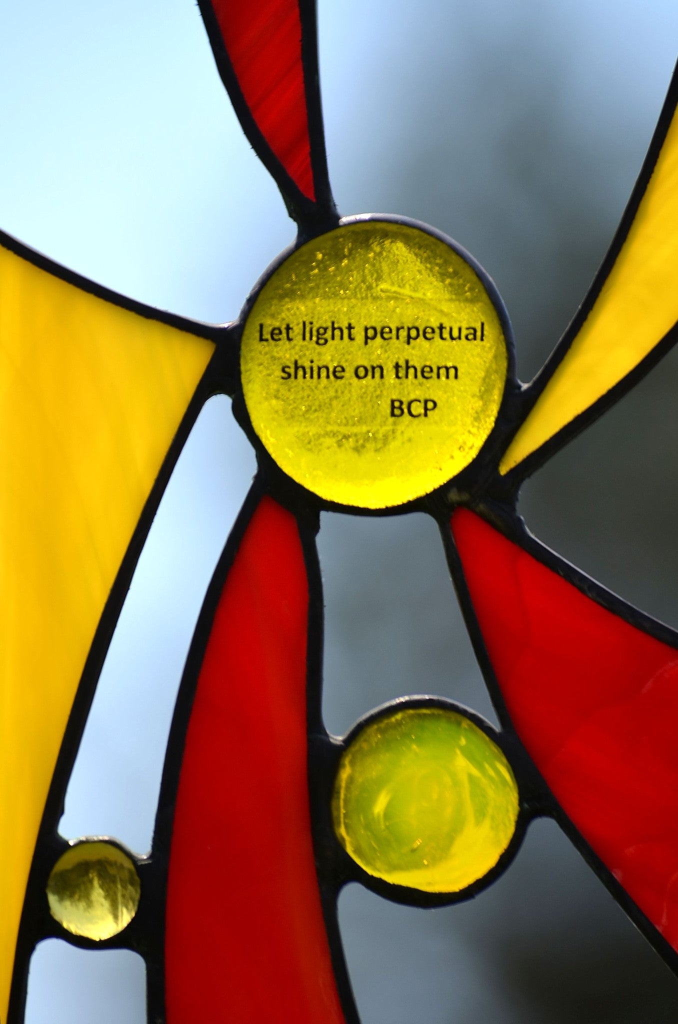 Garden Stake Custom Design with Optional Religious Verse. &quot;Perpetual Light&quot;