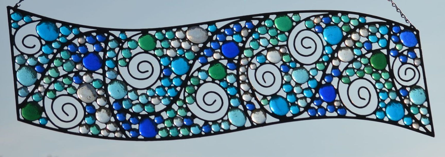 Stained Glass Art transom by windsong glass studio