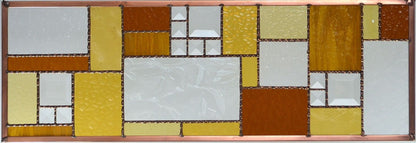 Geometric Stained Glass Panel -for Home Decoration. &quot;Autumn Beauty&quot;