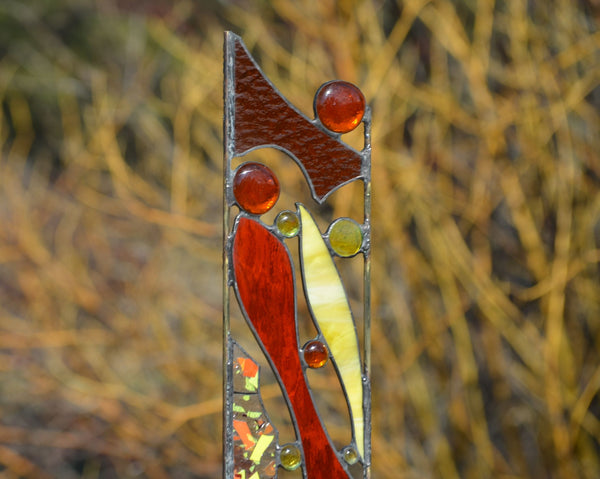 windsong glass studio Stained Glass Outdoor Garden Sculpture