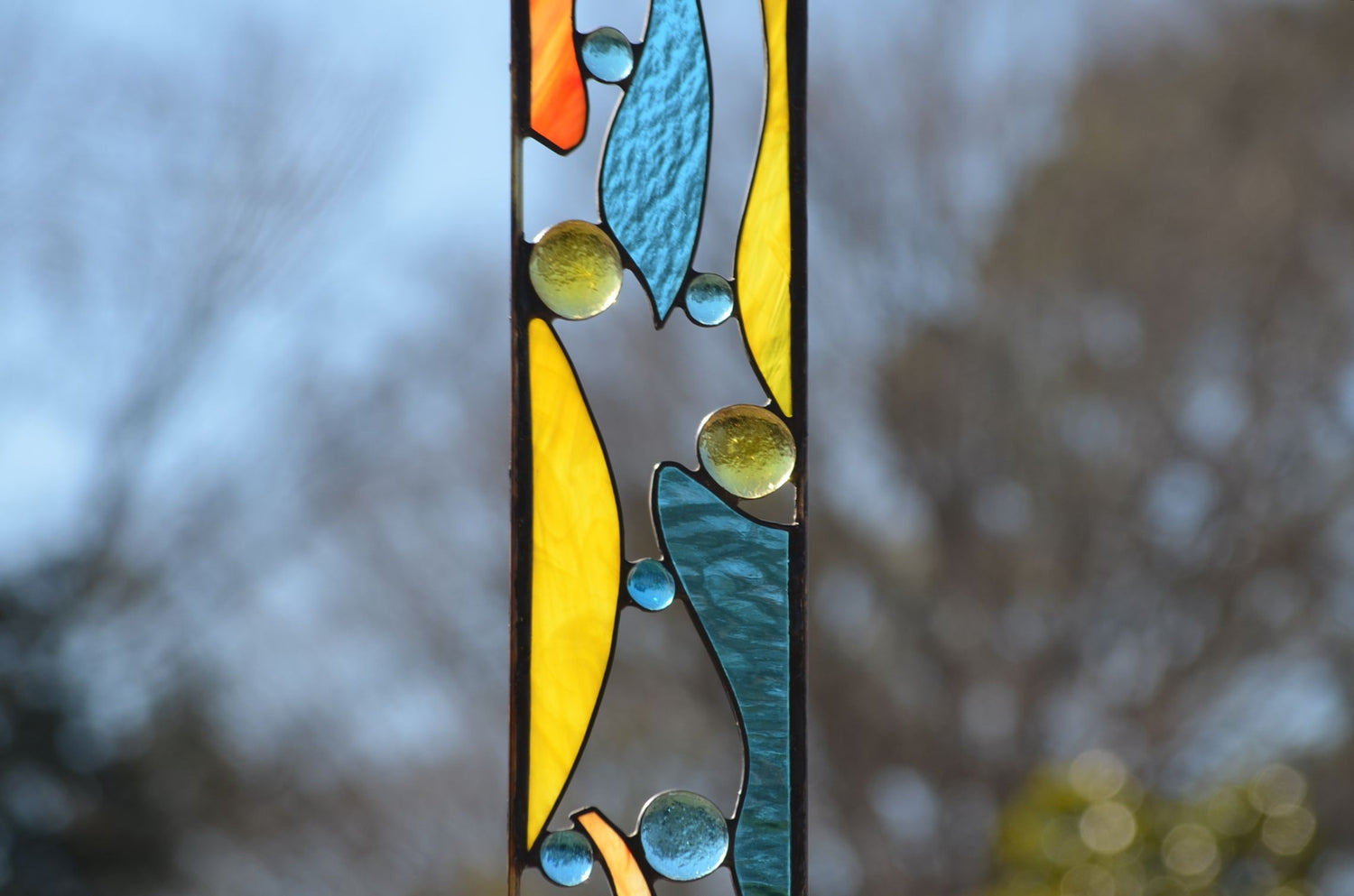 Decorative Stained Glass Garden Stake for Anniversary. &quot;Early Morn&quot;