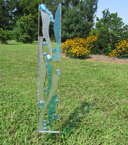 Stained Glass Yard Art by Windsong Glass Studio
