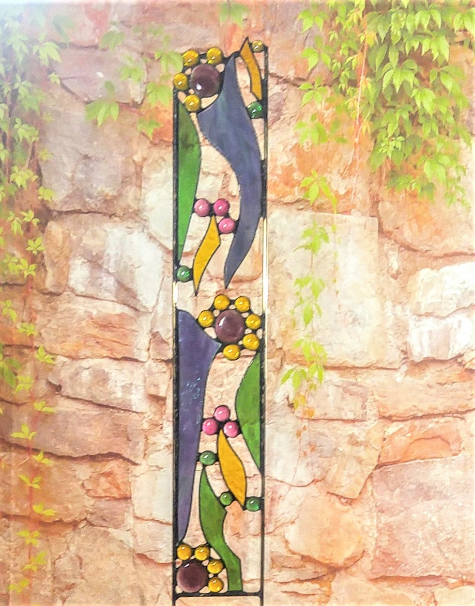 stained glass butterfly garden stakes