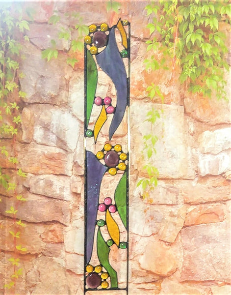 stained glass butterfly garden stakes
