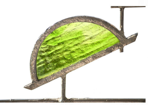 3D Metal Wall Art with Stained Glass in Rainbow Colors. "3D Retro"