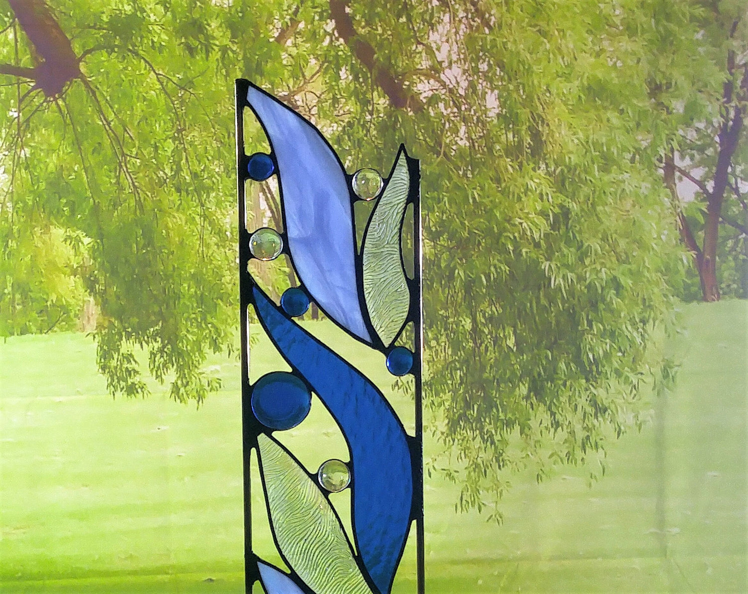 Outdoor Stained Glass Yard Art - &