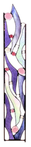 abstract stained glass yard art
