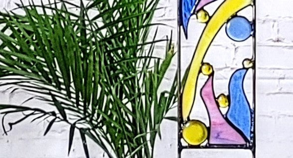Abstract Garden Art, Outdoor Stained Glass Art...&