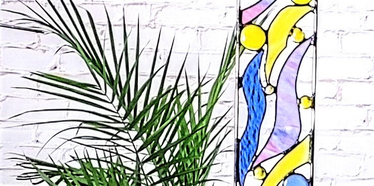 Abstract Garden Art, Outdoor Stained Glass Art...&