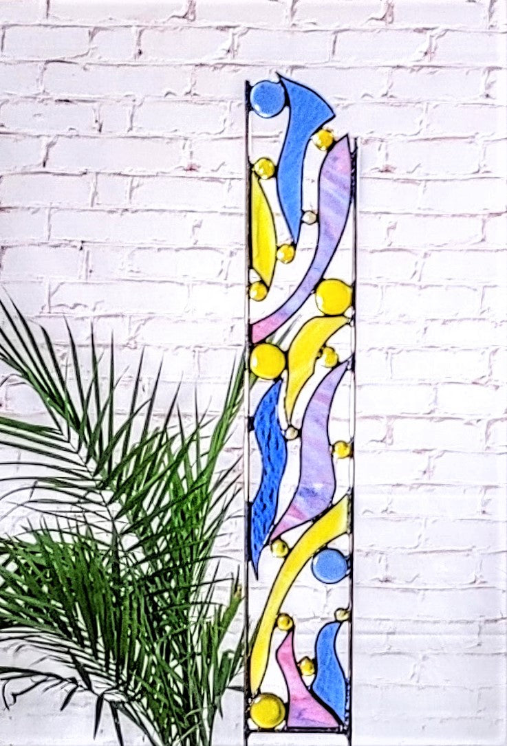 stained glass yard stakes